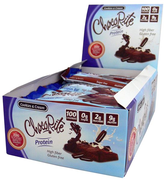 Picture of Chocorite protein Bar  - Cookies & Cream box of 16 Bars