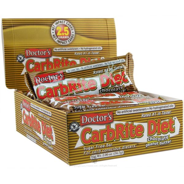 Picture of Doctor's CarbRite Diet - Chocolate Pea Nut Butter  Box of 12 Bars