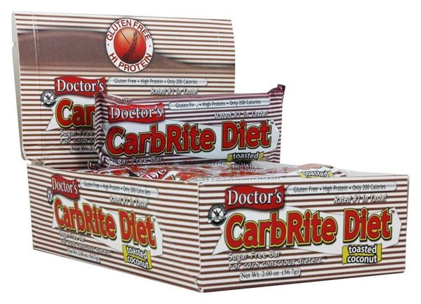 Picture of Doctor's CarbRite Diet - Toasted Coconut Box of 12 Bars