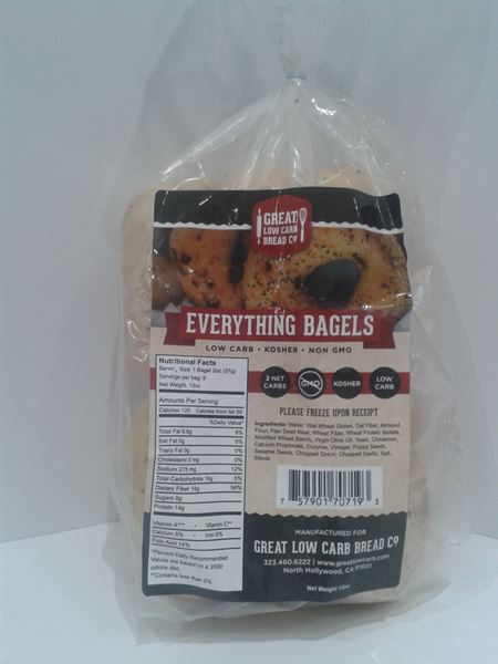 Picture of Great Low Carb Bagel - Everything Bagel