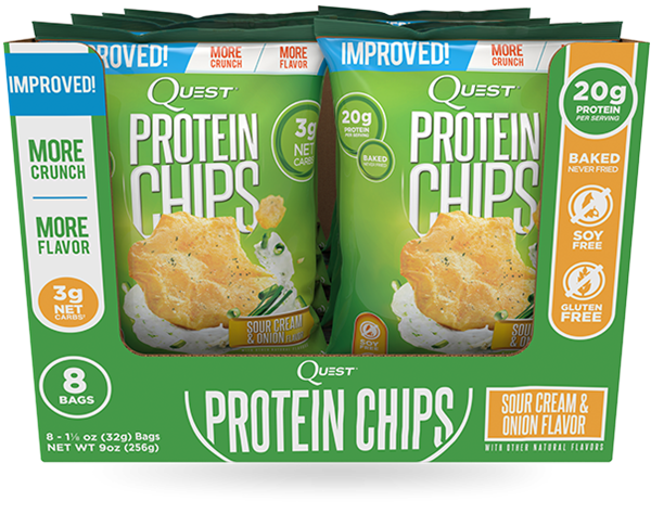 Picture of Quest Protein Chips - Sour cream & Onion flavour - Box Of 8