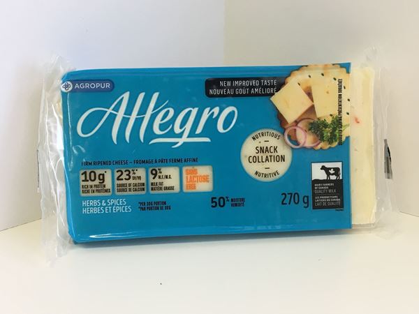 Picture of Allegro cheese - Herbs & Spices ( 270g ) 9 % M.F.