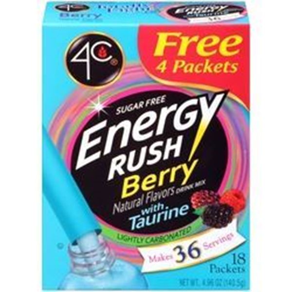 Picture of 4C Totally light to go drink mix - Energy Rush Berry