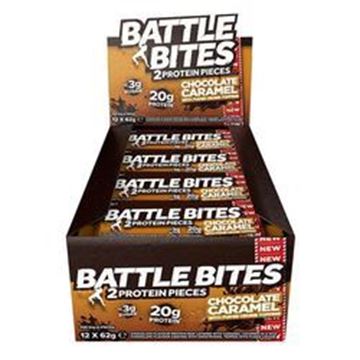 Picture of Battle Bites Protein Bar : Chocolate Caramel  Box of 12