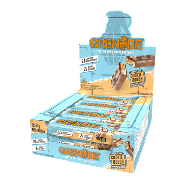 Picture of Grenade Bar Chocolate Chip Cookie Dough -  Box of 12 Protein Bars