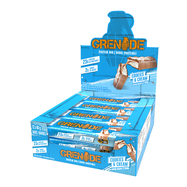 Picture of Grenade Bar Cookies & Cream - Box of 12 Protein Bar
