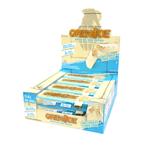 Picture of Grenade Bar White Chocolate Cookie Bar - Box of 12 Protein Bars