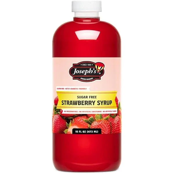Picture of Joseph's Maple Flavored Sugar Free  Strawberry Syrup(355 ML)